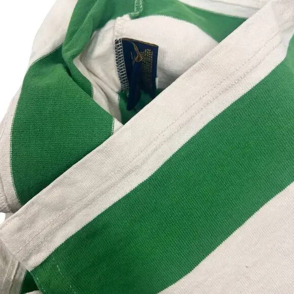 Vintage Rugby Ralph Lauren Slim Fit Polo Shirt Preppy Ivy League XS Green Stripe - Picture 12 of 12